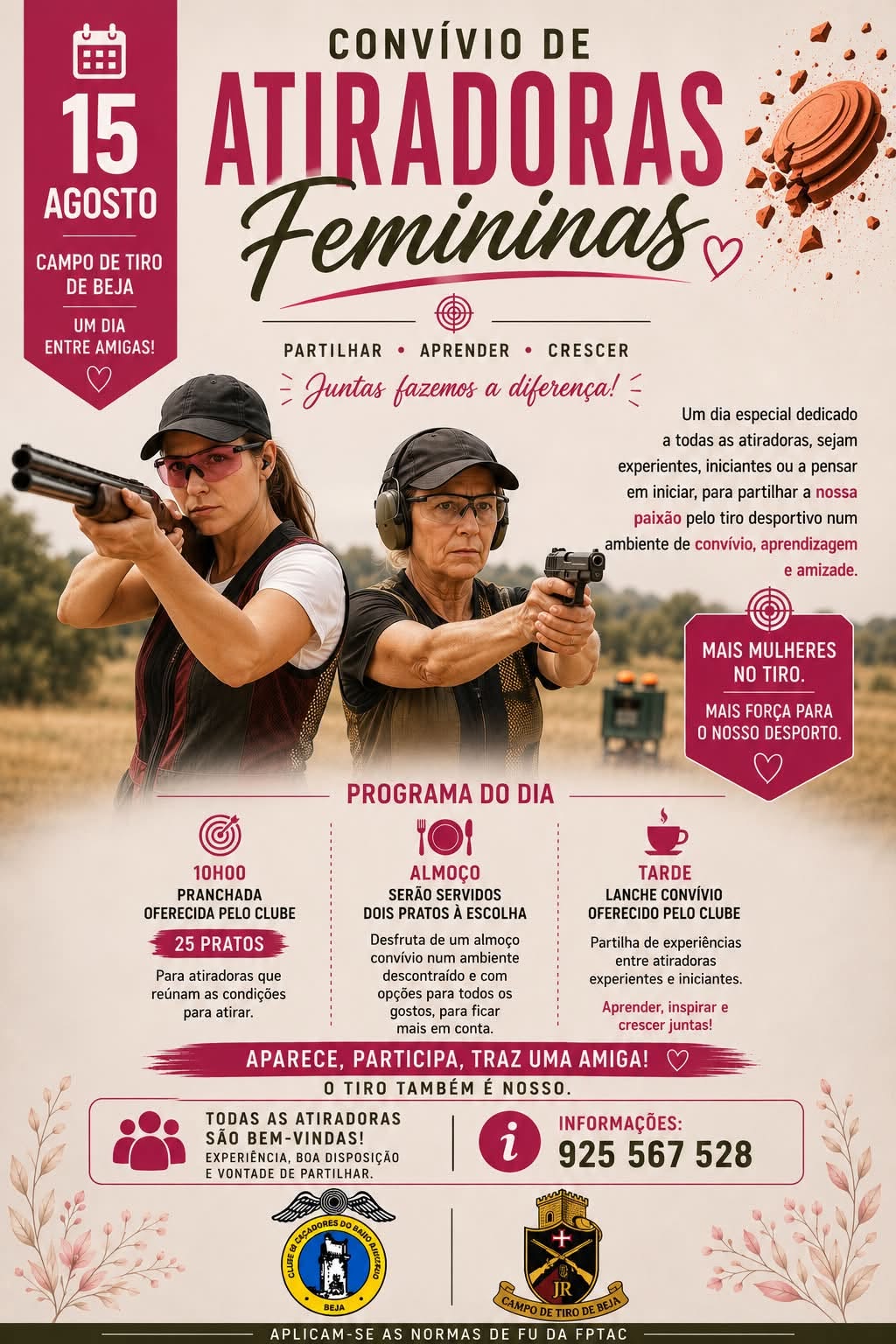 CONVÍVIO DE ATIRADORAS – 15 DE AGOSTO